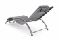 Skládací lehátko VIOLA De Luxe Black & Grey